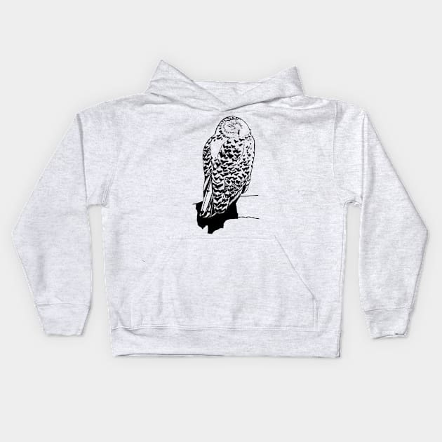 Polar owl Kids Hoodie by senkova